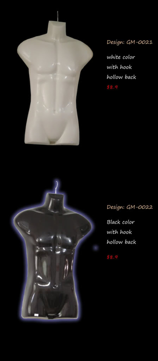 Foam Mannequin male black / white color