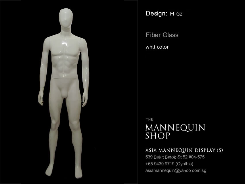 Mannequin Male White Color Headless M-G2