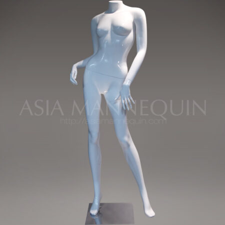 MFWF004 Fiberglass Glossy White Female Mannequin