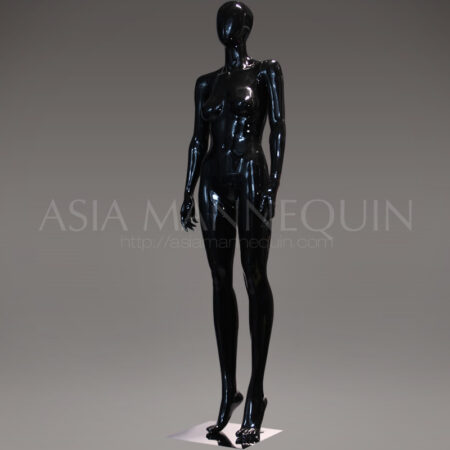 MFWF006B Fiberglass Glossy Black Female Mannequin