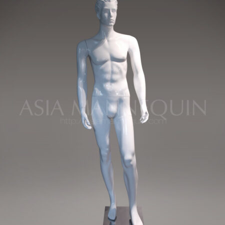 MFWM001 Fiberglass Glossy White Male Mannequin