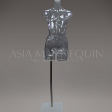 TCL001 Clear & Transparent Plastic Female Torso Mannequin