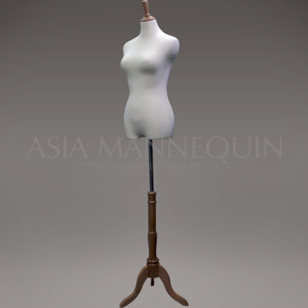 TWF003 Wooden Base Female Torso Mannequin
