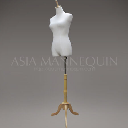 TWF004 Wooden Base Female Torso Mannequin